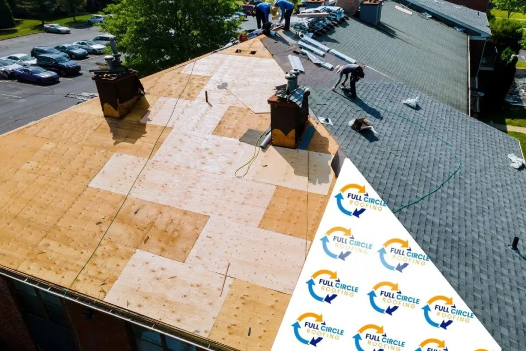 Roof replacement in progress in Omaha, NE